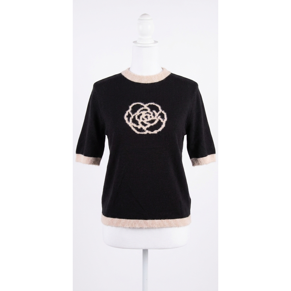 NEW GIGI MODA rosa short sleeve sweater in black